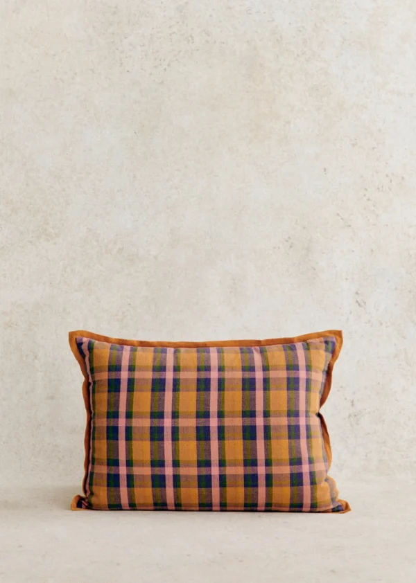 Coussin Tissé Madras -  Grand Modèle