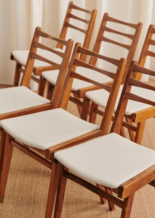 Lot De 6 Chaises Années 1960