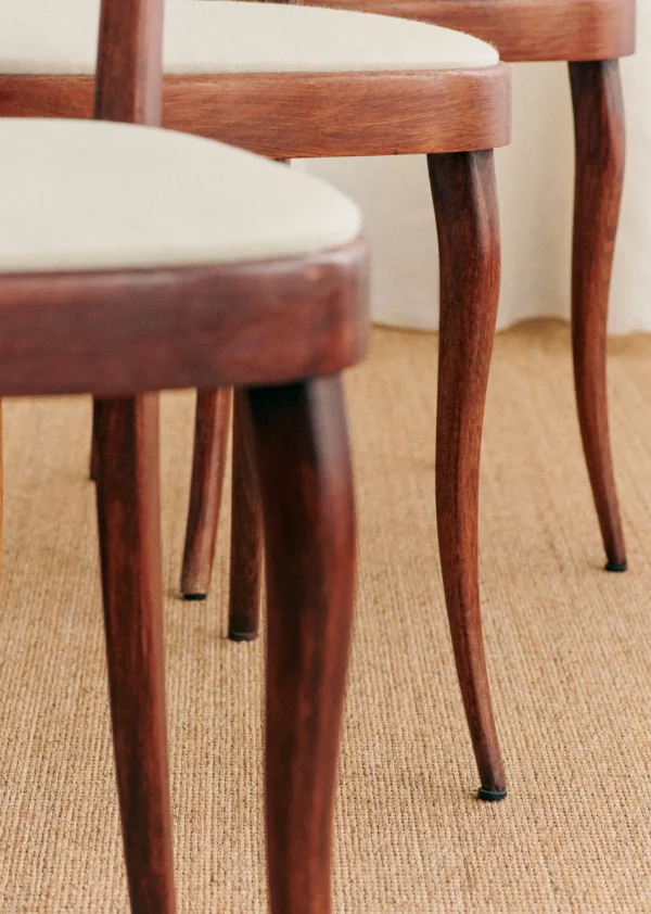 Lot De 6 Chaises En Hêtre Vintage