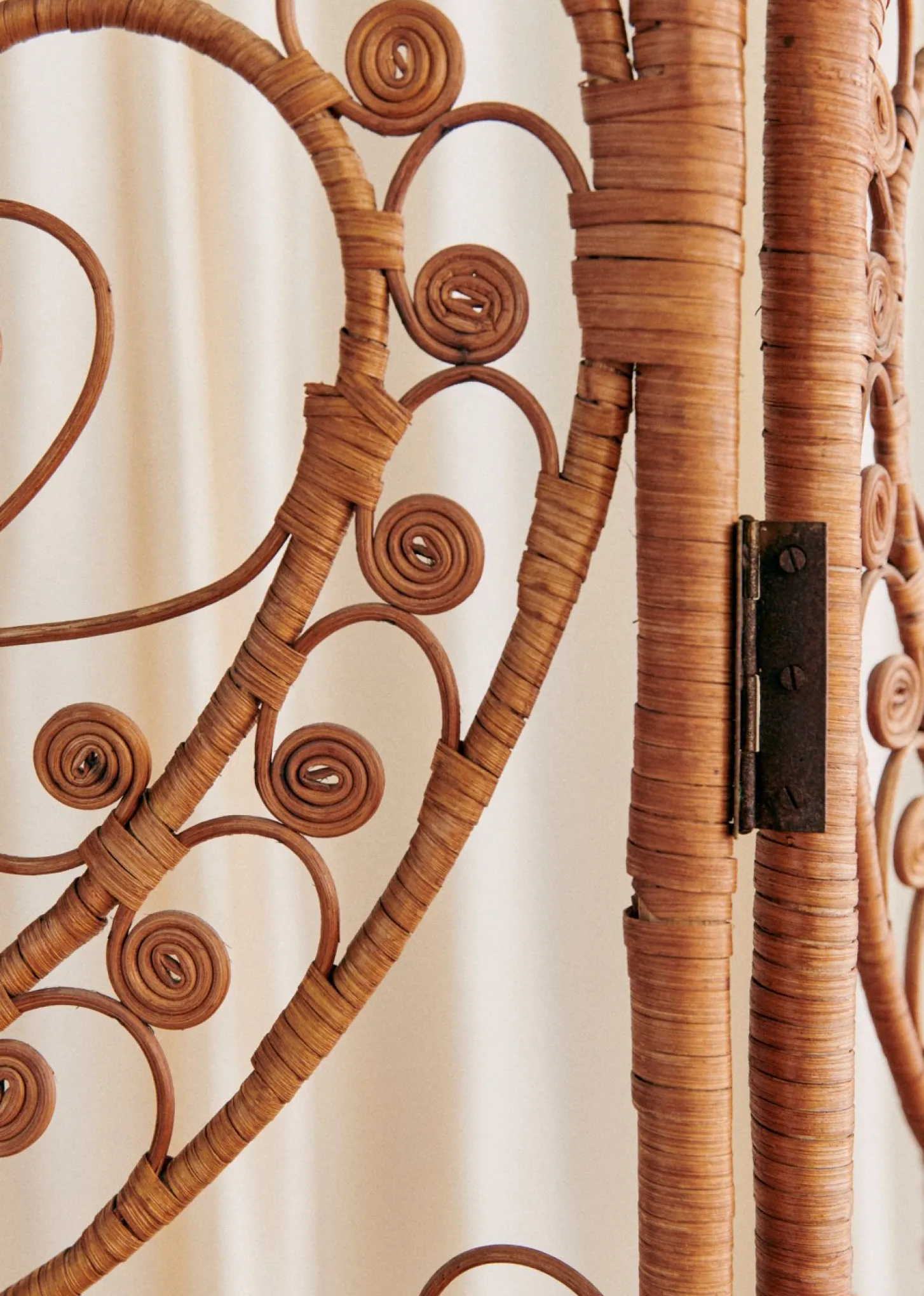 Paravent En Rotin Vintage