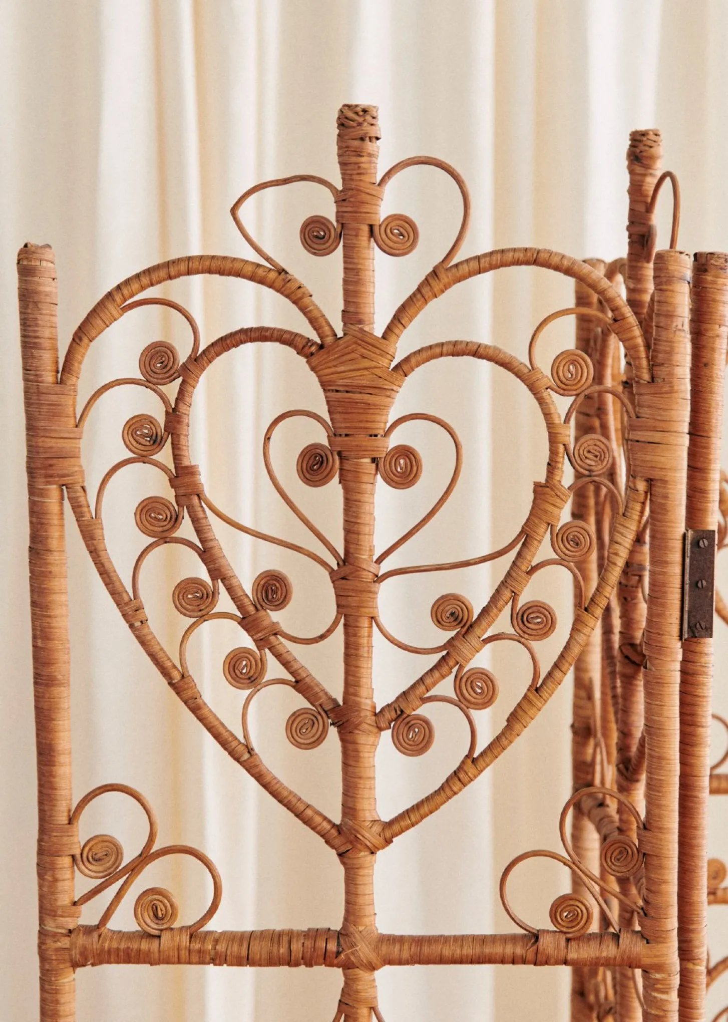 Paravent En Rotin Vintage