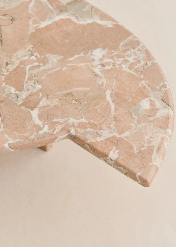 Table Basse Design Italien Vintage En Marbre Rose